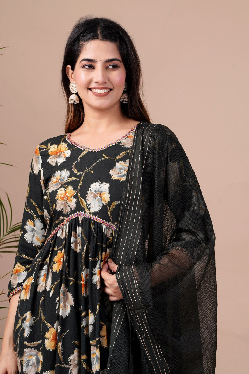 Aliya Cut Designer Kurta Pant With Dupatta Set For Women & Girl